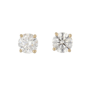Estate 14K Gold Diamond Stud Earrings