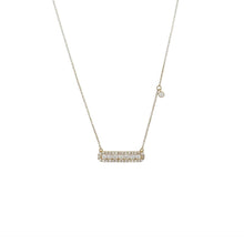 Load image into Gallery viewer, 18K Gold Diamond Row Bar Necklace
