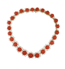 Load image into Gallery viewer, Important Vintage 1970s Coral and Diamond Demi-Parure
