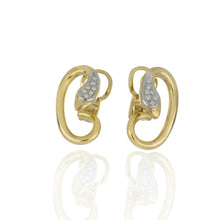 Load image into Gallery viewer, Estate Pomellato 18K Gold Snake Earrings with Diamonds
