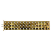 Load image into Gallery viewer, Important Estate Aletto Bros. 18K Gold Pyramid Bracelet with Diamonds
