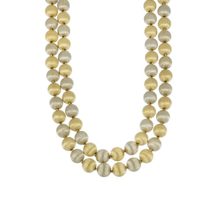 Estate Buccellati 18K Two-Tone Gold Bead Necklace