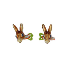 Load image into Gallery viewer, Deakin &amp; Francis Sterling Silver Rabbit and Carrot Cufflinks
