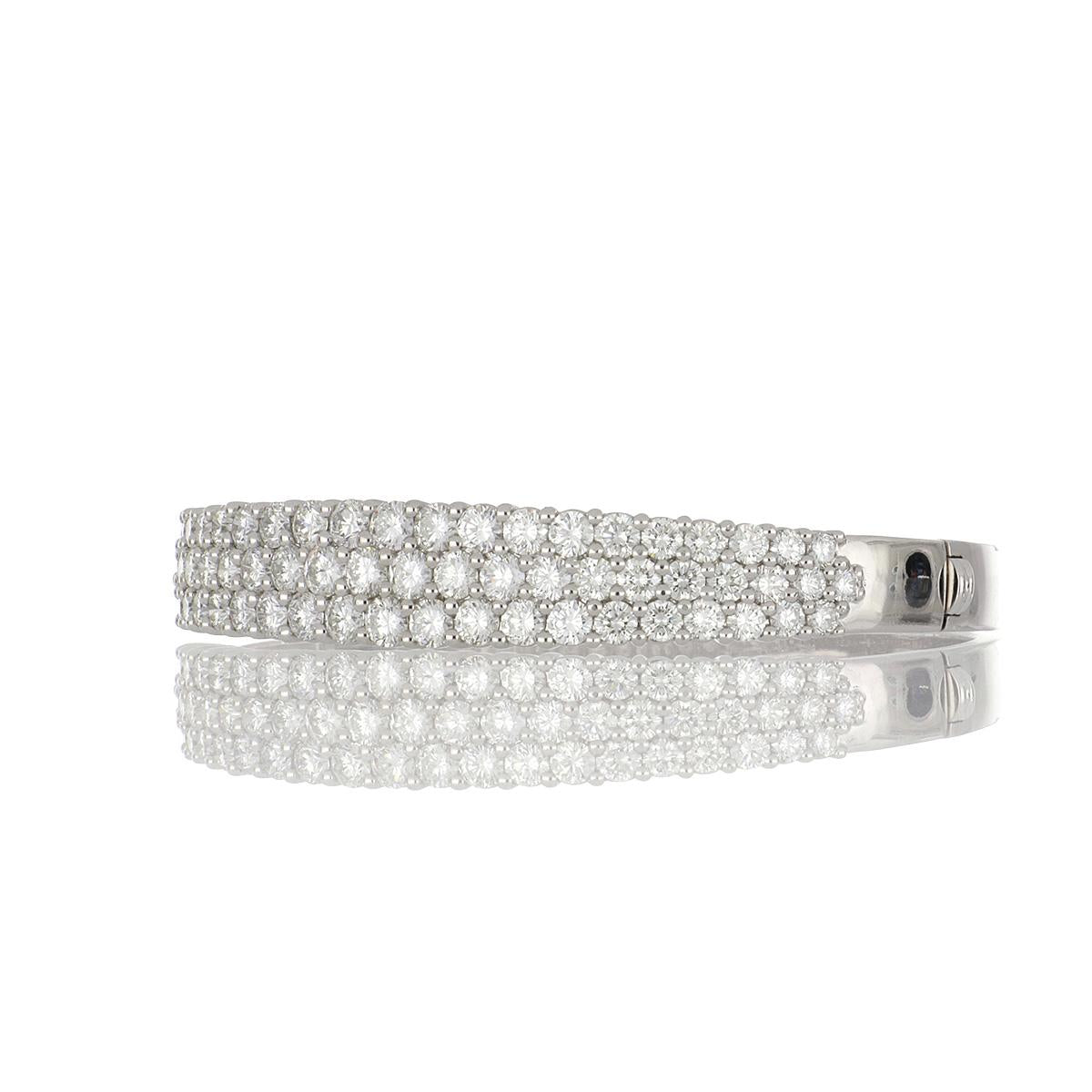 White Bird 18kt white gold Paulette diamond bangle - Silver