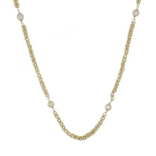 Load image into Gallery viewer, Vintage 14K Gold Pearl Station Necklace
