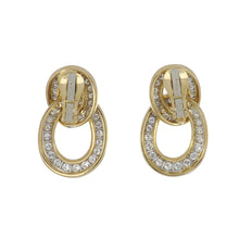 Load image into Gallery viewer, Vintage 1990s David Webb Platinum and 18K Gold Madison Diamond Drop Earrings
