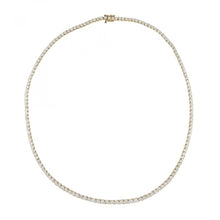 Load image into Gallery viewer, Vintage 1990s 14K Gold Diamond Line Necklace
