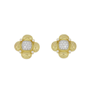 Important Vintage 1990s Charles Turi Platinum and 18K Gold Frame Earrings with Convertible Pearl and Diamond Centers