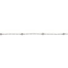 Load image into Gallery viewer, Estate 9ct. White Gold Fancy Link Chain Necklace with Diamonds
