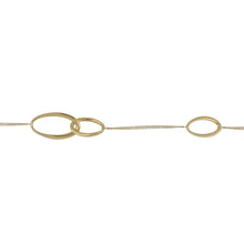Load image into Gallery viewer, Italian 18K Gold Chain Necklace with Oval Link Stations
