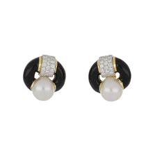 Load image into Gallery viewer, Vintage 1990s David Webb South Sea Pearl Button Earrings
