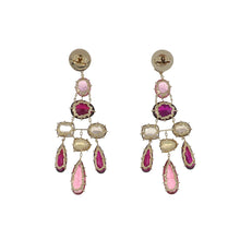 Load image into Gallery viewer, Estate H.Stern Primavera 18K Gold Multi-Gemstone Chandelier Earrings
