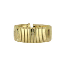 Load image into Gallery viewer, Vintage 1990s 18K Gold Tubogas Cuff Bracelet
