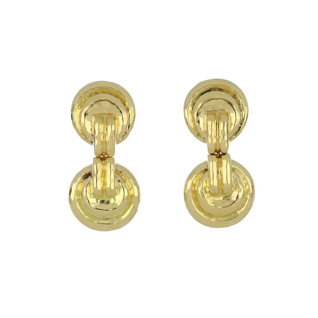 Estate 18K Gold Door Knocker Earrings