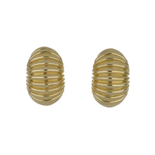 Load image into Gallery viewer, Estate Vendorfa 18K Gold Oversized Button Earrings
