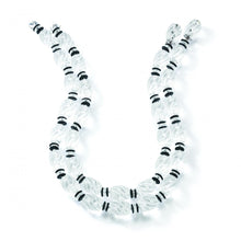 Load image into Gallery viewer, Seaman Schepps 18K White Gold 20 1/2&quot; Torchon Necklace in Rock Crystal, Onyx and Diamond
