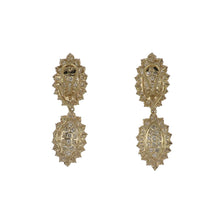 Load image into Gallery viewer, Estate Day/Night Diamond Drop 18K Gold Earrings
