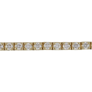 Vintage 1980s 14K Yellow Gold Diamond Line Bracelet