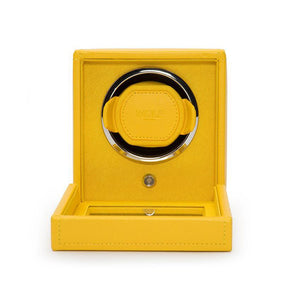 WOLF Cub Watch Winder with Cover in Yellow