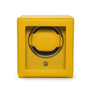 WOLF Cub Watch Winder with Cover in Yellow