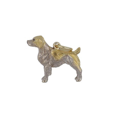 Load image into Gallery viewer, Meche 14K Gold and Rhodium Brittany Spaniel Charm
