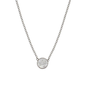 Antique Bespoke Platinum Diamond Pendant Necklace