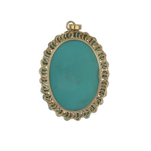 Load image into Gallery viewer, Estate 14K and 18K Gold Turquoise Pendant
