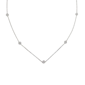 Bespoke Platinum Diamond by the Yard Necklace