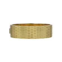 Load image into Gallery viewer, Mid-Century 18K Gold Hinged Bangle bracelet
