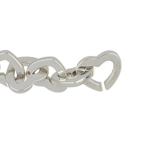 Estate Tiffany & Co. Sterling Silver and 18K Gold Interlocking Heart Link Bracelet