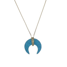 Load image into Gallery viewer, Estate 14K Gold Jacquie Aiche Turquoise Horn Necklace
