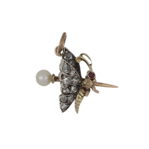 Late Victorian 14K Gold Butterfly Charm