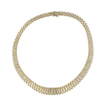 Load image into Gallery viewer, Vintage 14K Gold Three Row Link Necklace
