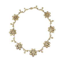 Load image into Gallery viewer, Georgian 15K Garnet Flower Collar Necklace
