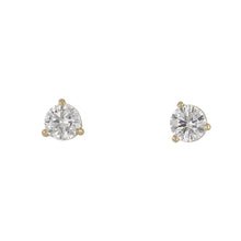 Load image into Gallery viewer, 18K Gold Martini Prong-set Diamond Stud Earrings
