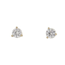 Load image into Gallery viewer, 18K Gold Martini Prong-set Diamond Stud Earrings

