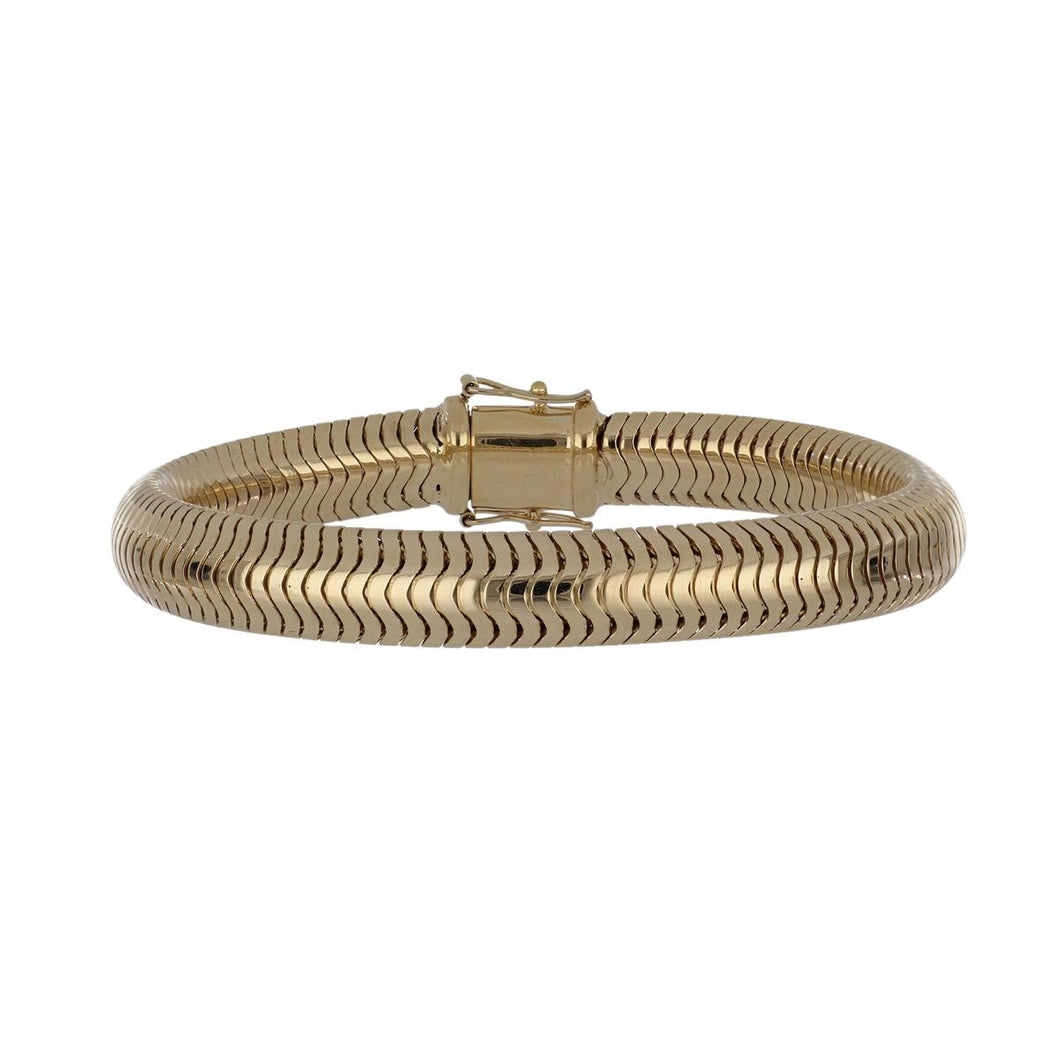 Retro Bespoke 14K Gold Tubogas Bracelet