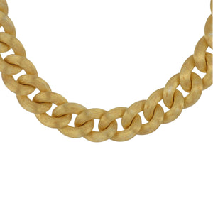 Vintage 1980s 18K Gold Chain Link Necklace