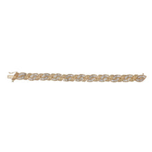 Load image into Gallery viewer, Vintage 14K Gold Mixed Cut Diamond Bracelet
