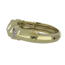 Load image into Gallery viewer, Vintage 1990s 14K Two-Tone Gold Diamond Bangle
