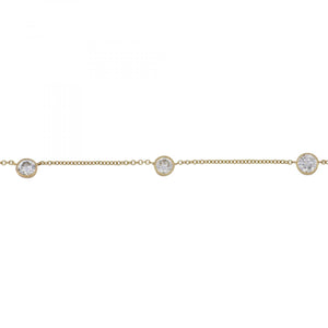 18K Yellow Gold 2.26 Total Carat Diamond By the Yard Necklace