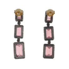 Load image into Gallery viewer, Sterling Silver Pink Tourmaline and Diamond Jewelry Suite
