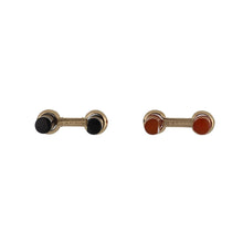Load image into Gallery viewer, Vintage 1970s Van Cleef &amp; Arpels  18K Gold Interchangeable Carnelian and Onyx Cufflinks

