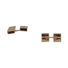 Load image into Gallery viewer, Vintage 1970s Tiffany &amp; Co. 14K Gold  Tuxedo Set with Rubies
