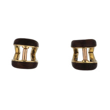 Load image into Gallery viewer, Vintage 1960 Boucheron 18K Gold Wooden Cufflinks
