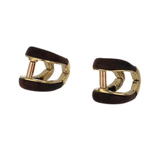 Load image into Gallery viewer, Vintage 1960 Boucheron 18K Gold Wooden Cufflinks
