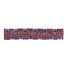 Load image into Gallery viewer, 18K Two-Tone Gold Ruby, Tanzanite and Diamond Bracelet
