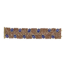 Load image into Gallery viewer, 18K Two-Tone Gold Ruby, Tanzanite and Diamond Bracelet
