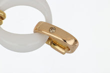 Load image into Gallery viewer, Estate 18K Rose Gold White Opaque Stone Link Bracelet
