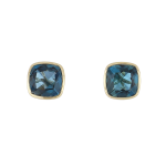 London Blue Topaz 14K Gold Stud Earrings